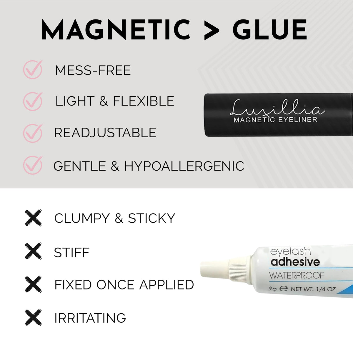 Luxillia applicator detail showing ergonomic tip for quicker, precise placement
