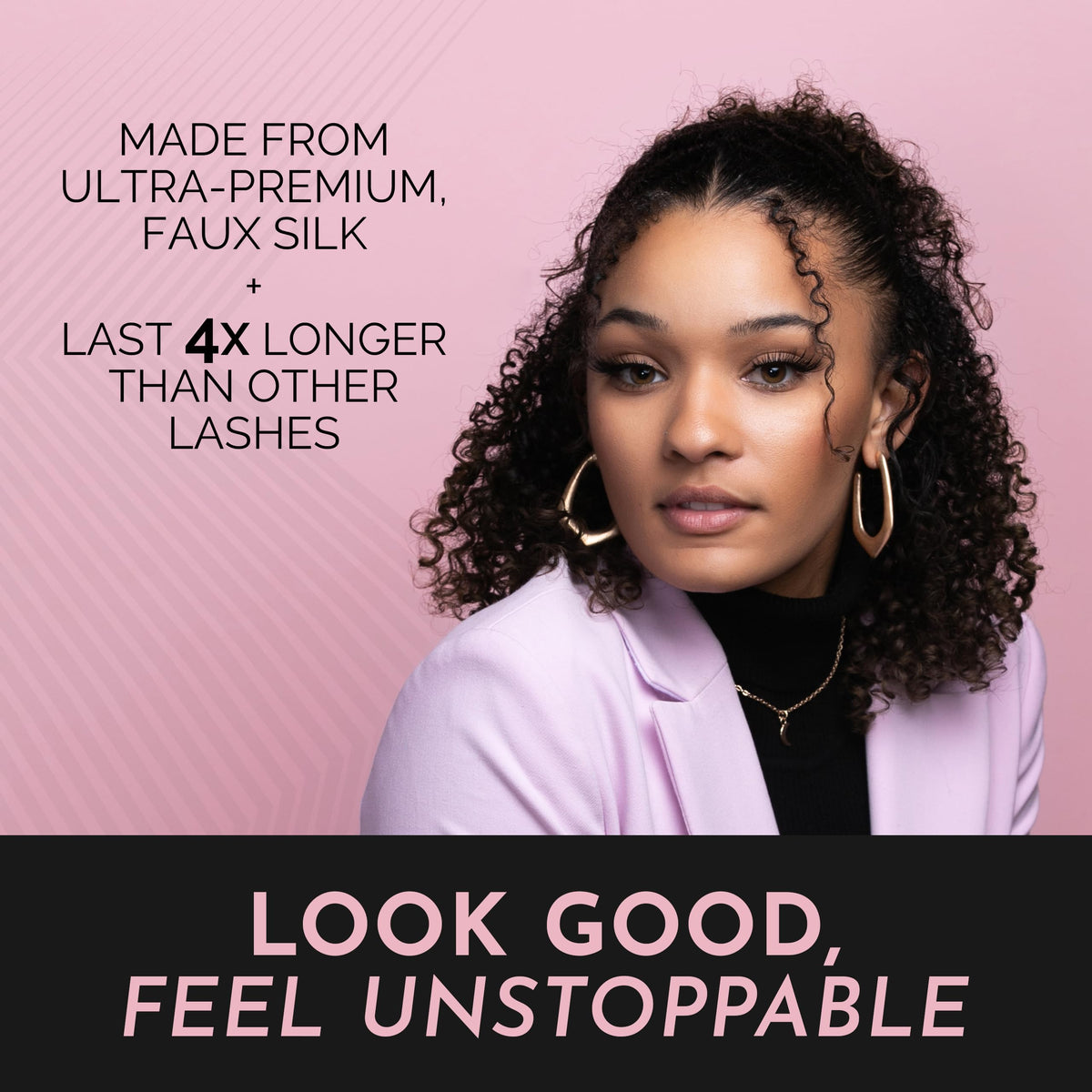Luxillia lashes worn dramatic look for evening volume and presence