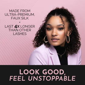 Luxillia lashes worn dramatic look for evening volume and presence