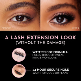 Luxillia lashes in hand to show scale and lightweight, comfortable feel