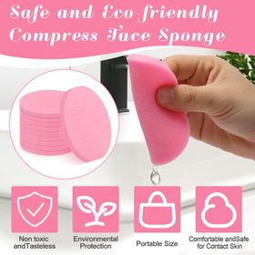 Luxiv expanded sponges piled in round shape showing soft pads for gentle cleansing benefit