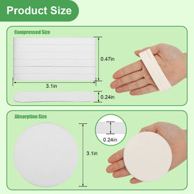 Luxiv single expanded facial sponge laid flat, soft texture for gentle cleansing