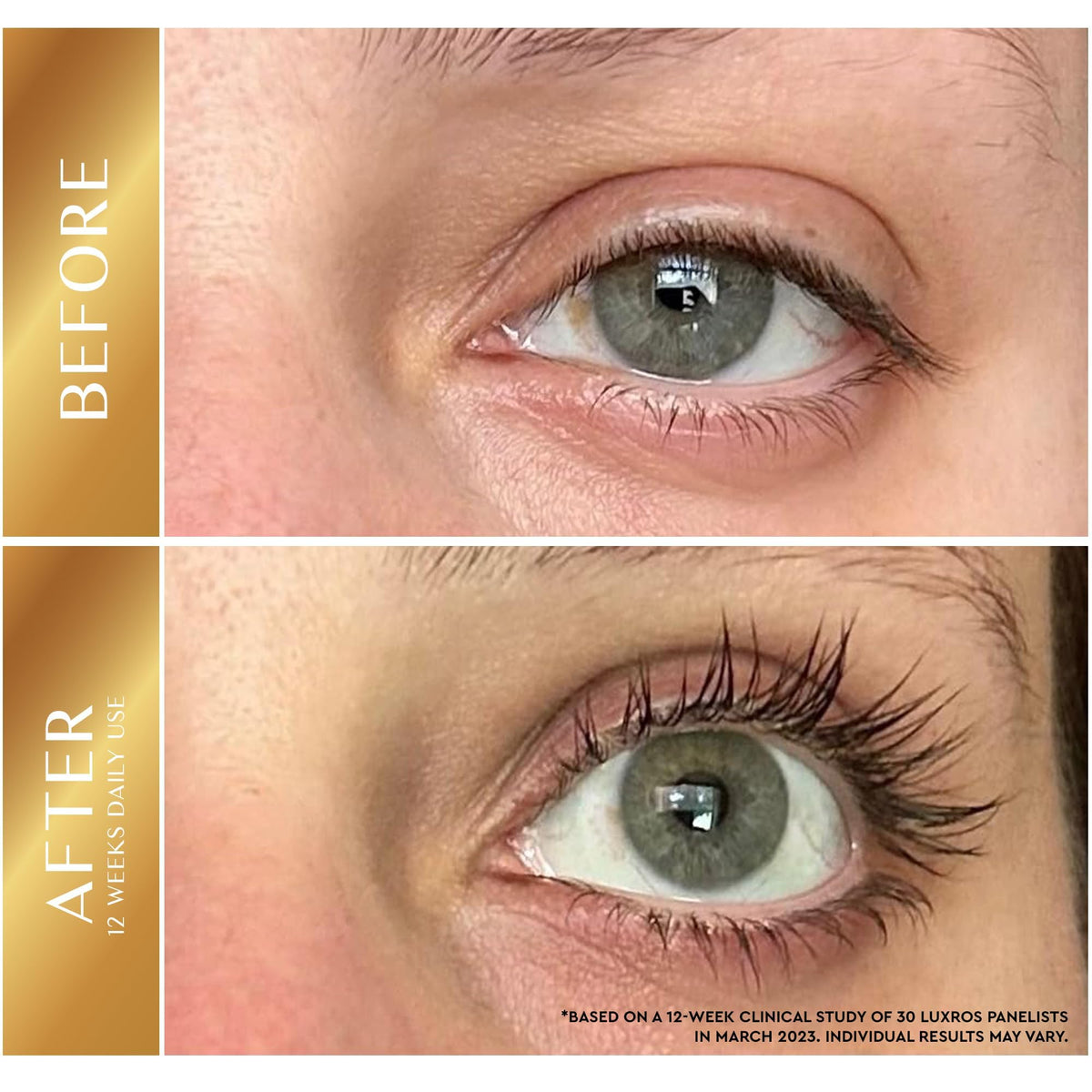 LUXROS serum texture droplet on fingertip, highlights lightweight absorbency