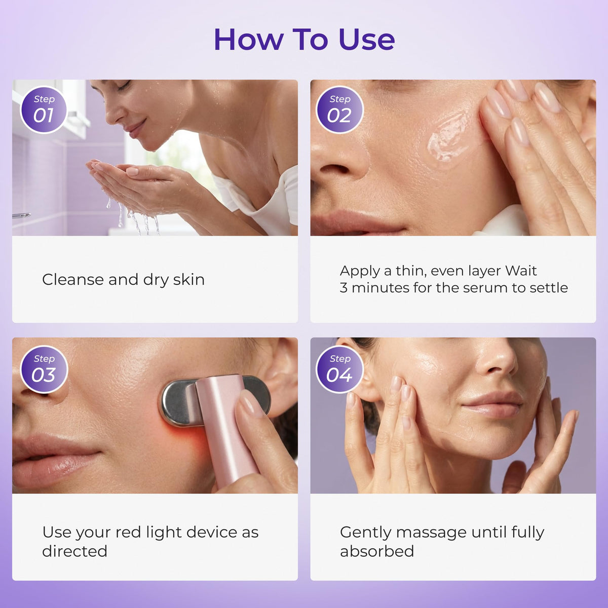 Luxvez on bathroom vanity with towels conveying a calming skincare ritual benefit