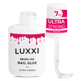 LUXXI front packaging showing pink gel bottle with clear label and benefit