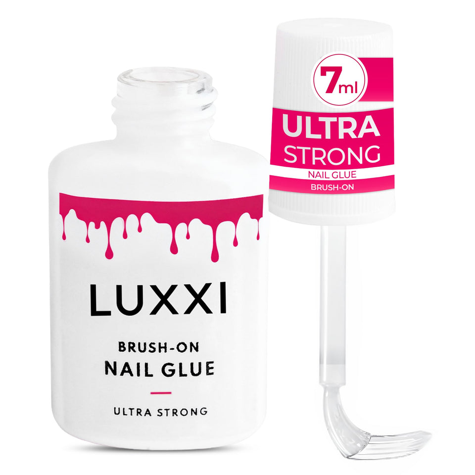 LUXXI front packaging showing pink gel bottle with clear label and benefit