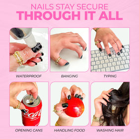 LUXXI pink gel texture swipe illustrating smooth spread and control