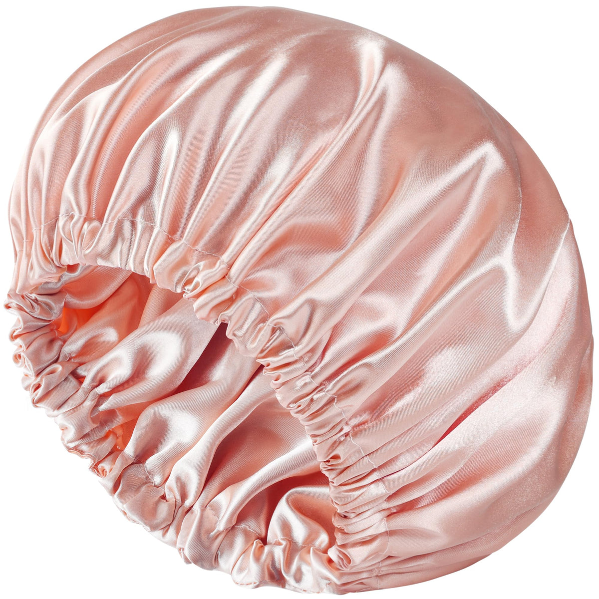 Luyfrsuu front view satin bonnet showing smooth finish and elegant shape for nightly protection