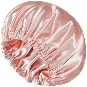 Luyfrsuu front view satin bonnet showing smooth finish and elegant shape for nightly protection