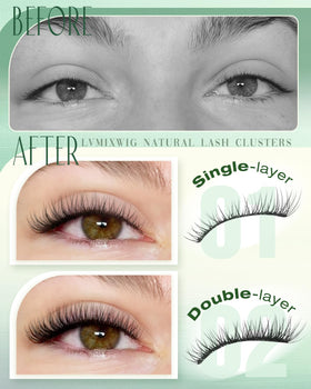Lvmixwig hand placing a cluster lash showing easy DIY application for beginners