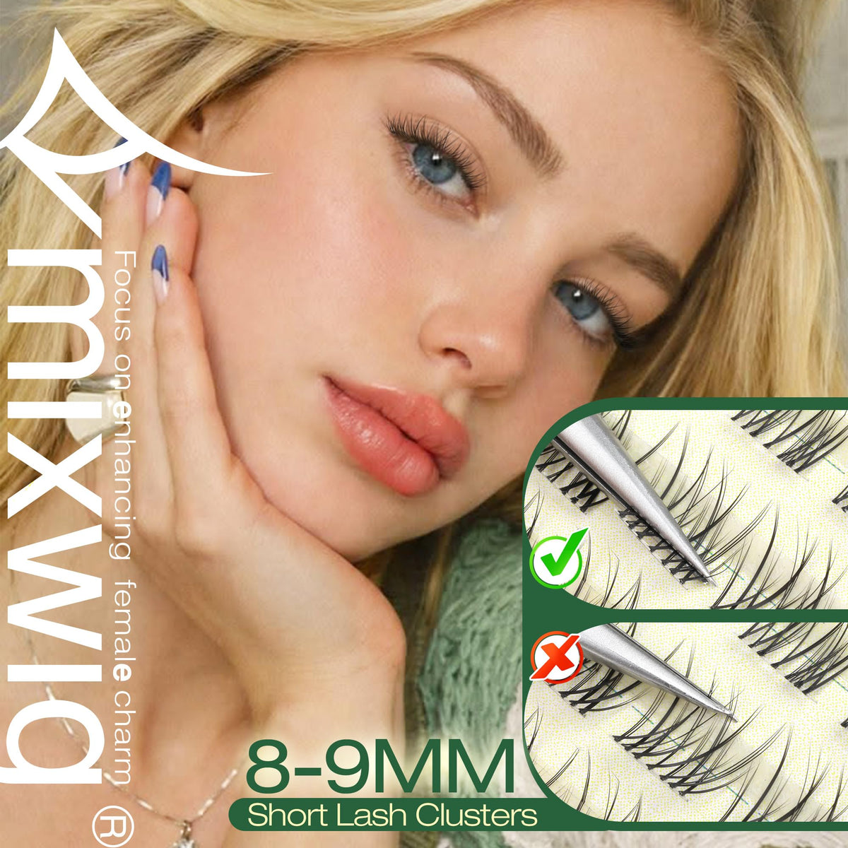 Lvmixwig scale comparison showing 8–9mm lengths for accurate sizing