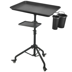 LWADALN front view of tray cart showing compact mobile workstation and easy access