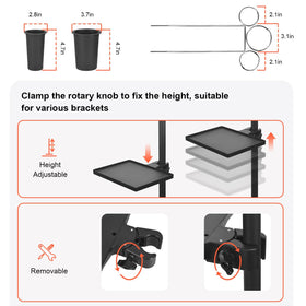 LWADALN metal casters with brake offering quiet, stable mobility and locking