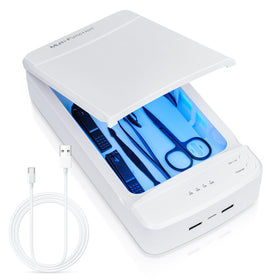 LXIANGN front view showing compact sterilizer and easy-access lid for quick use