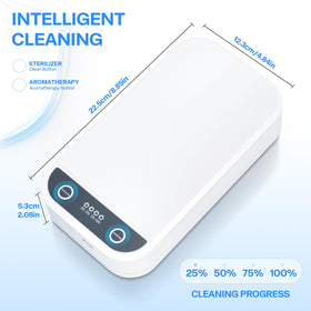 LXIANGN sterilizer placed inside a handbag illustrating easy transportability
