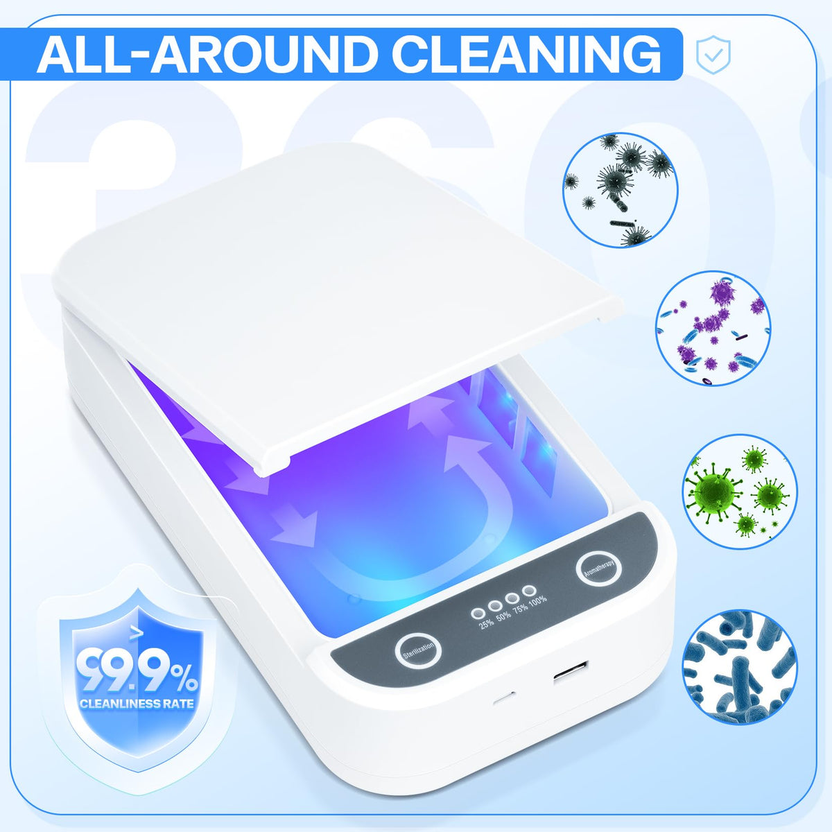 LXIANGN sterilizer open with manicure tools inside demonstrating convenient cleaning