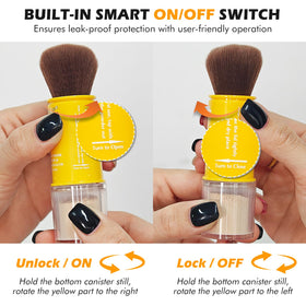 LYBHDAFA angled brush head close-up for precise hairline and scalp application