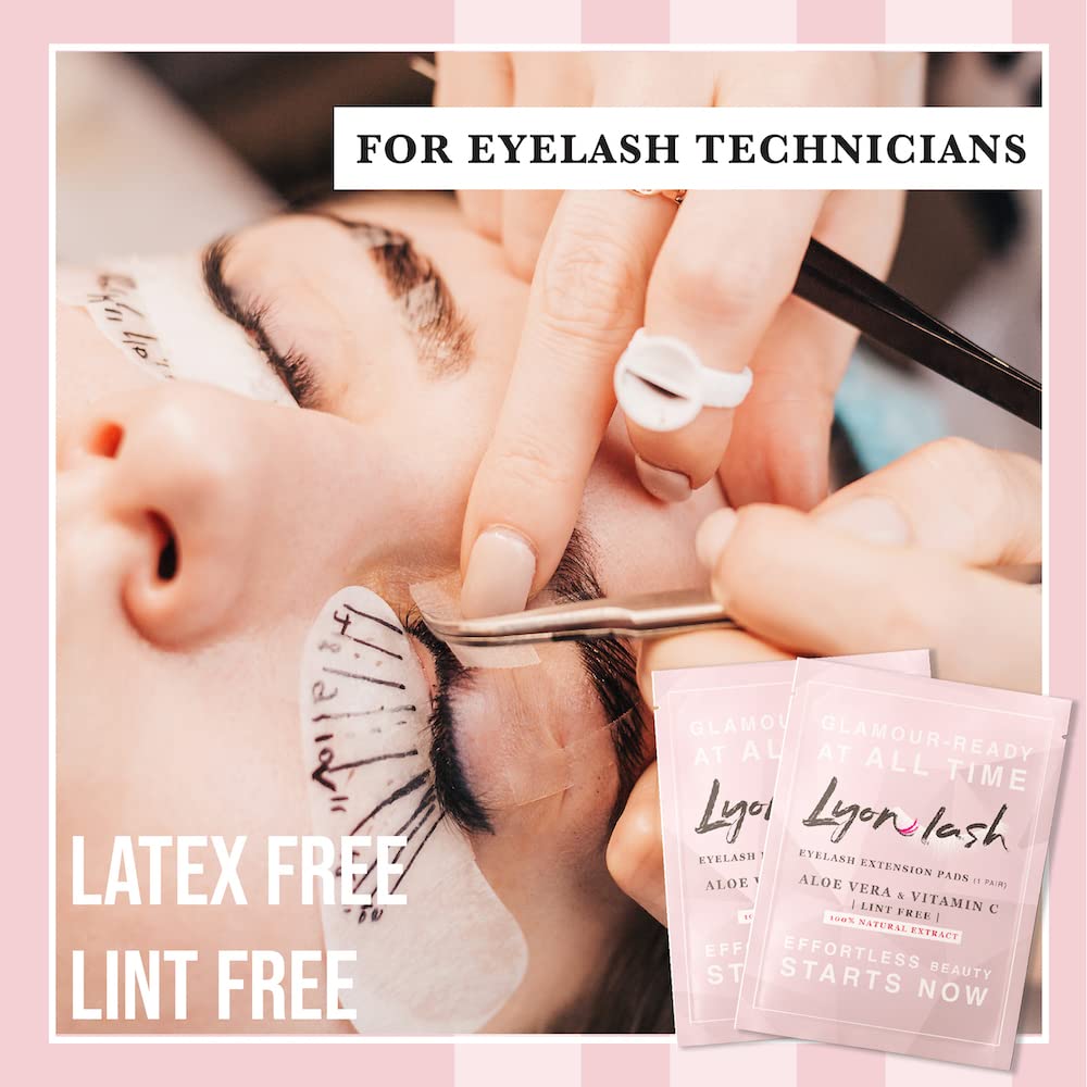 Lyon Lash pads in use on client demonstrating secure lash isolation benefit