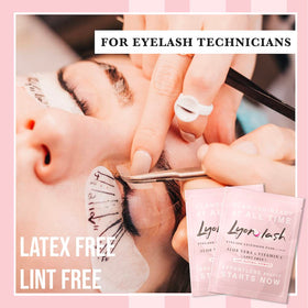 Lyon Lash pads in use on client demonstrating secure lash isolation benefit