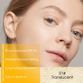 LYRADEW open brush and powder dispensing, neat application benefit