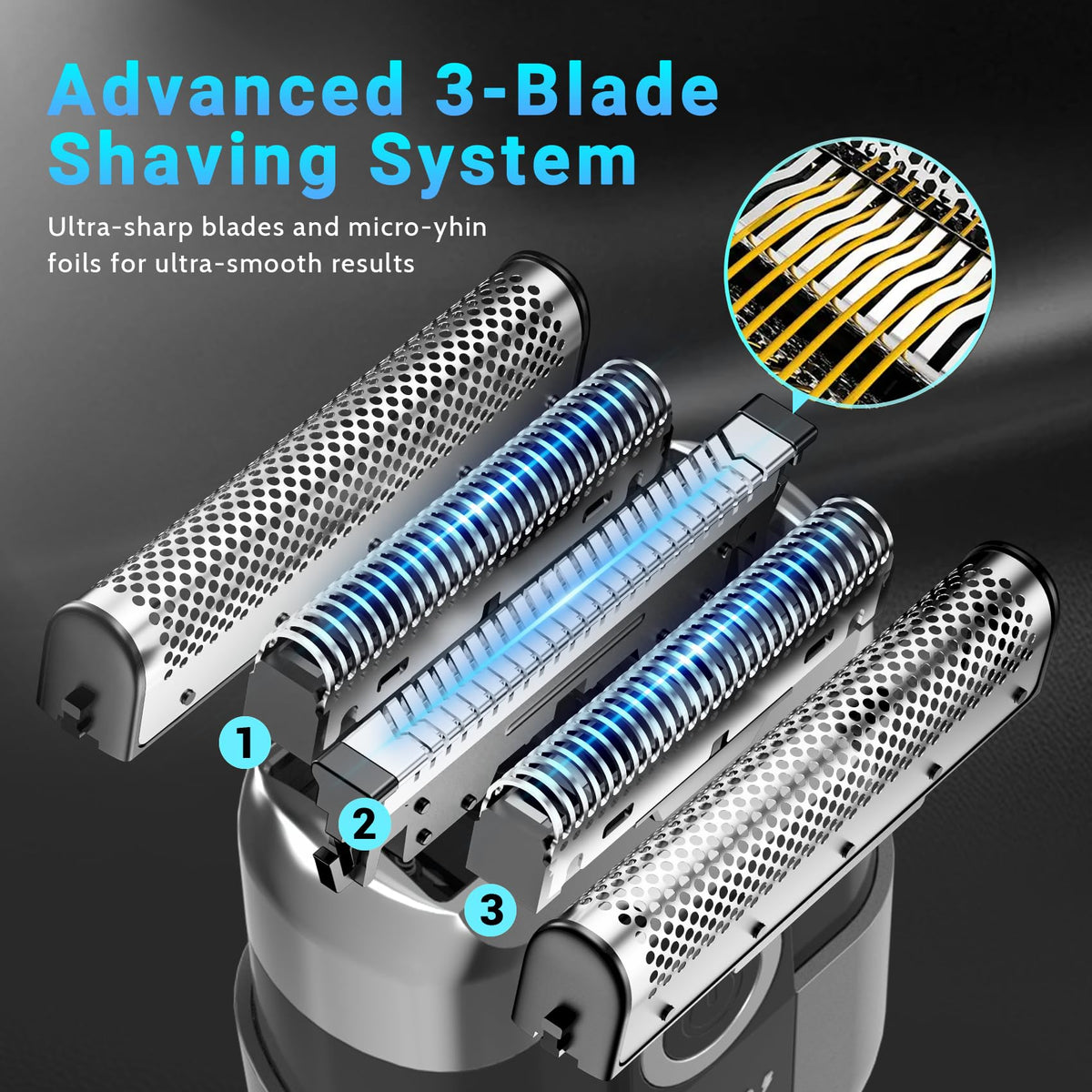LYRSLF razor held in hand to show size and travel-friendly portability benefit
