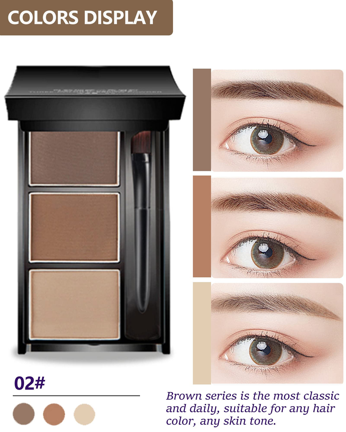 LYSdefeu open palette with built-in mirror for on-the-go eyebrow touch-ups
