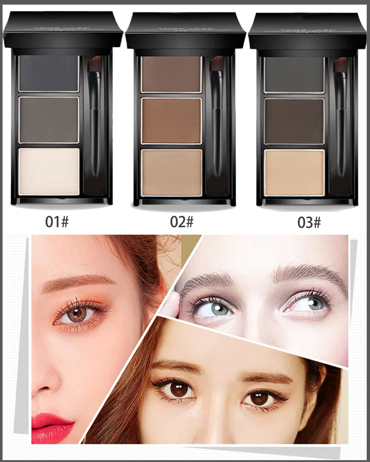 LYSdefeu used on model brows showing natural-filled sculpted brows benefit