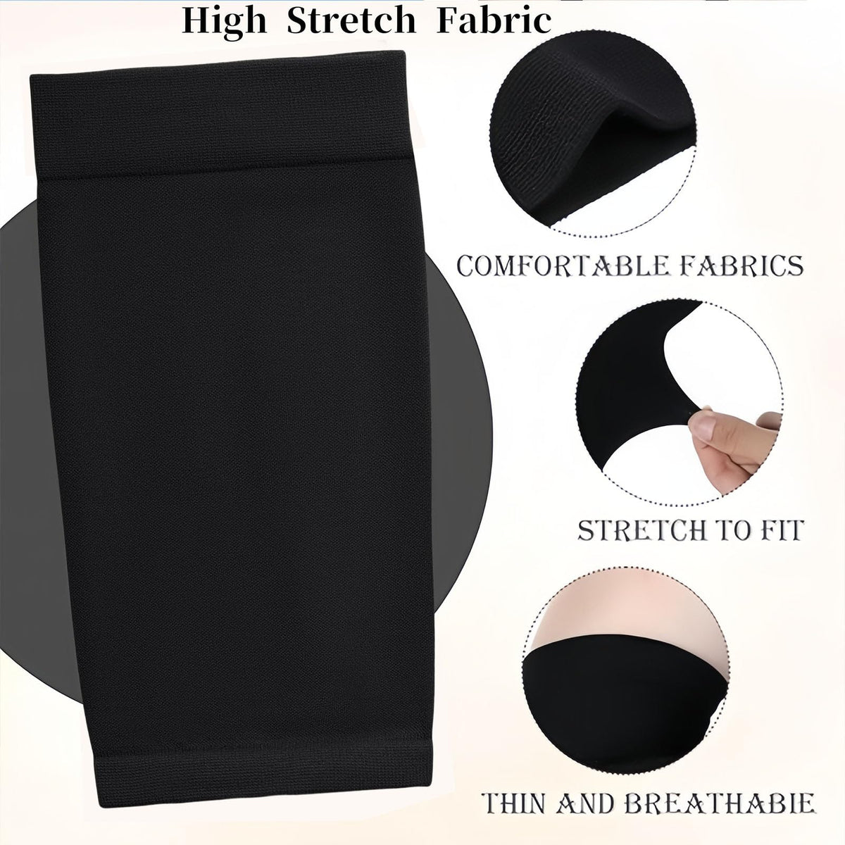 Lyuxzad six sleeves stacked beside ruler showing size and rotational use benefit