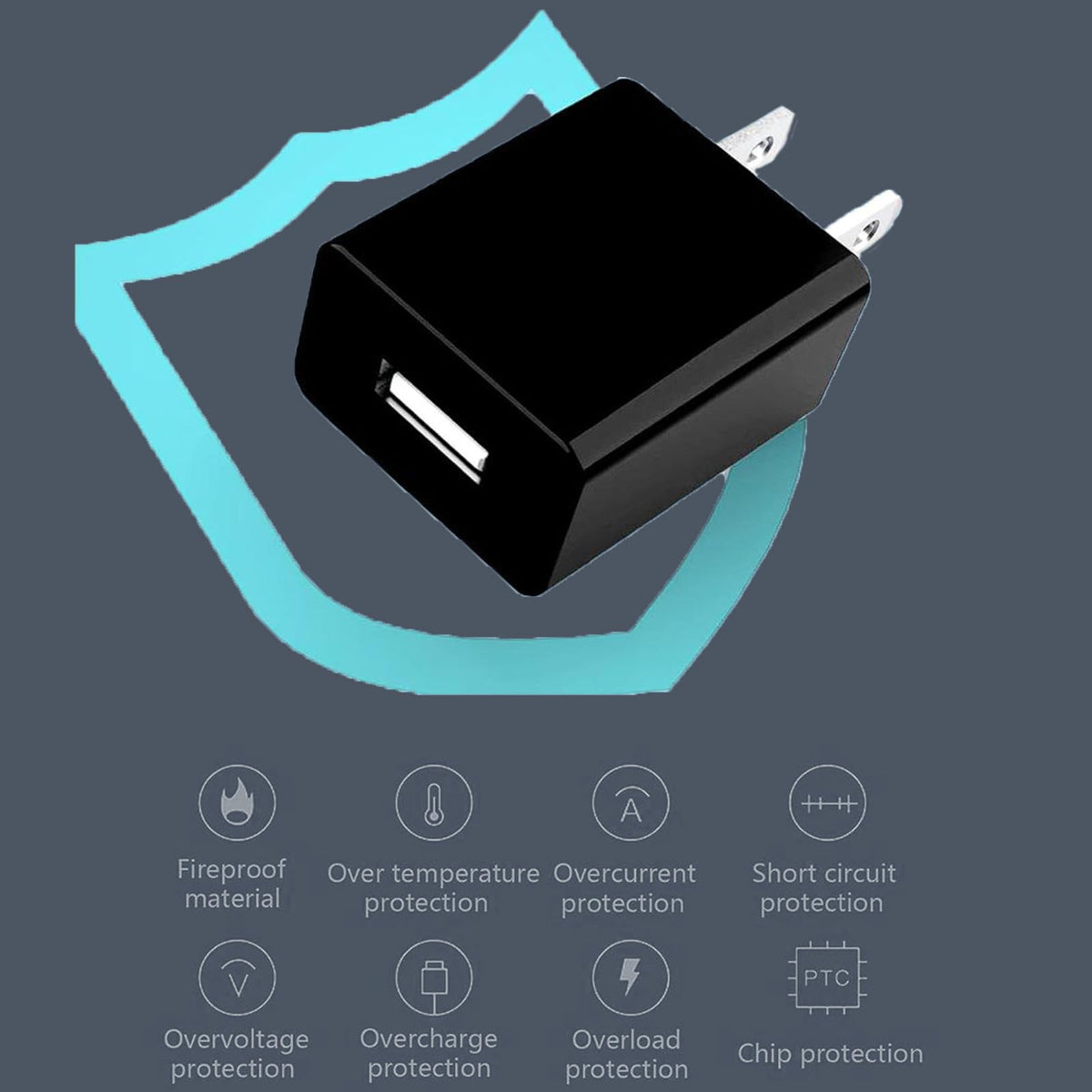 LZHS Lonzeais charger connected to phone adapter demonstrating convenient USB charging