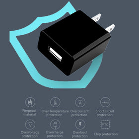LZHS Lonzeais charger connected to phone adapter demonstrating convenient USB charging
