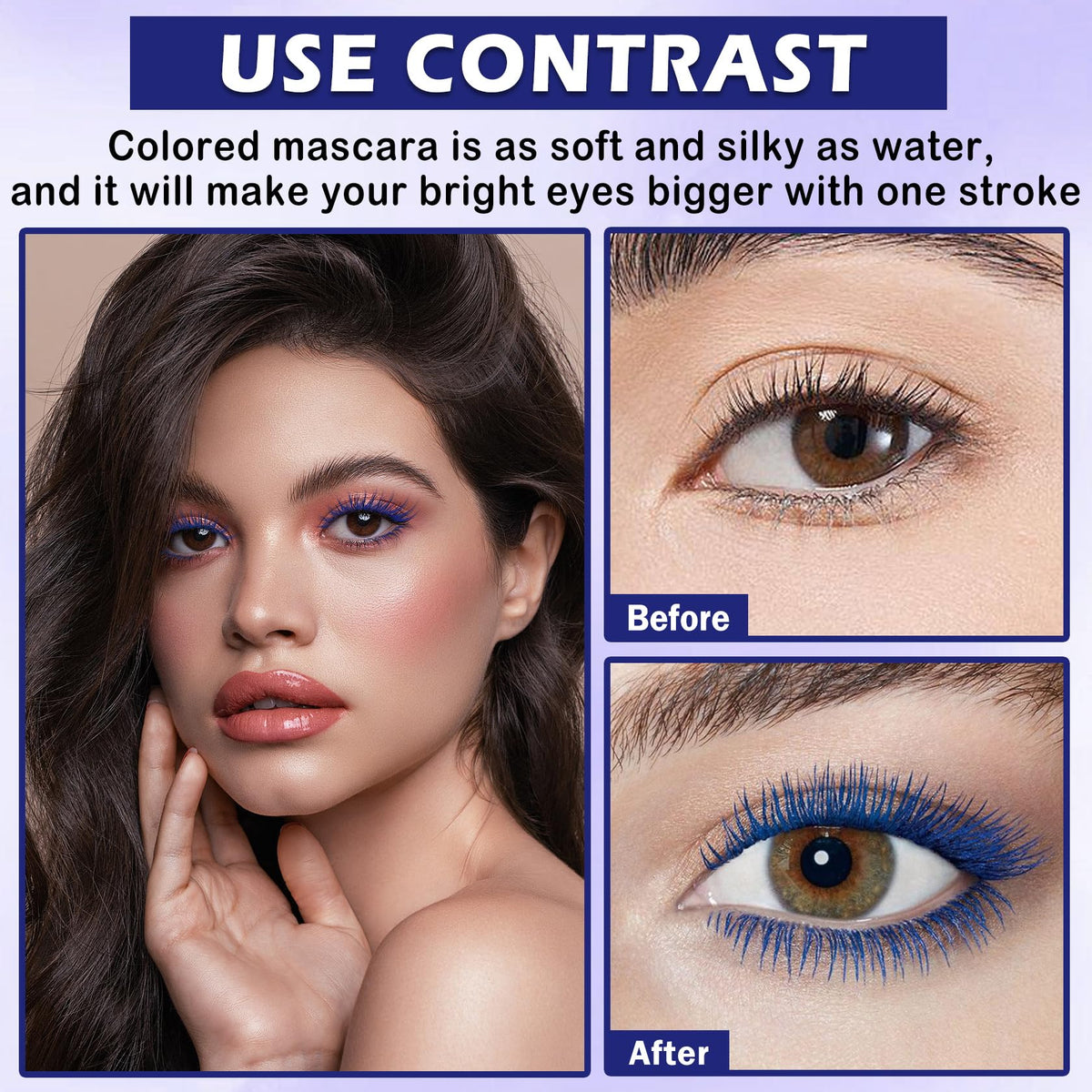 LZXLUKGIR eyeliner tip detail demonstrating smooth blue pigment application
