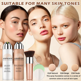 LZXLUKGIR lifestyle model wearing foundation showing natural, airbrushed look