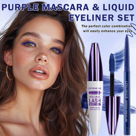 LZXLUKGIR mascara wand close-up showing silicone brush and fiber build