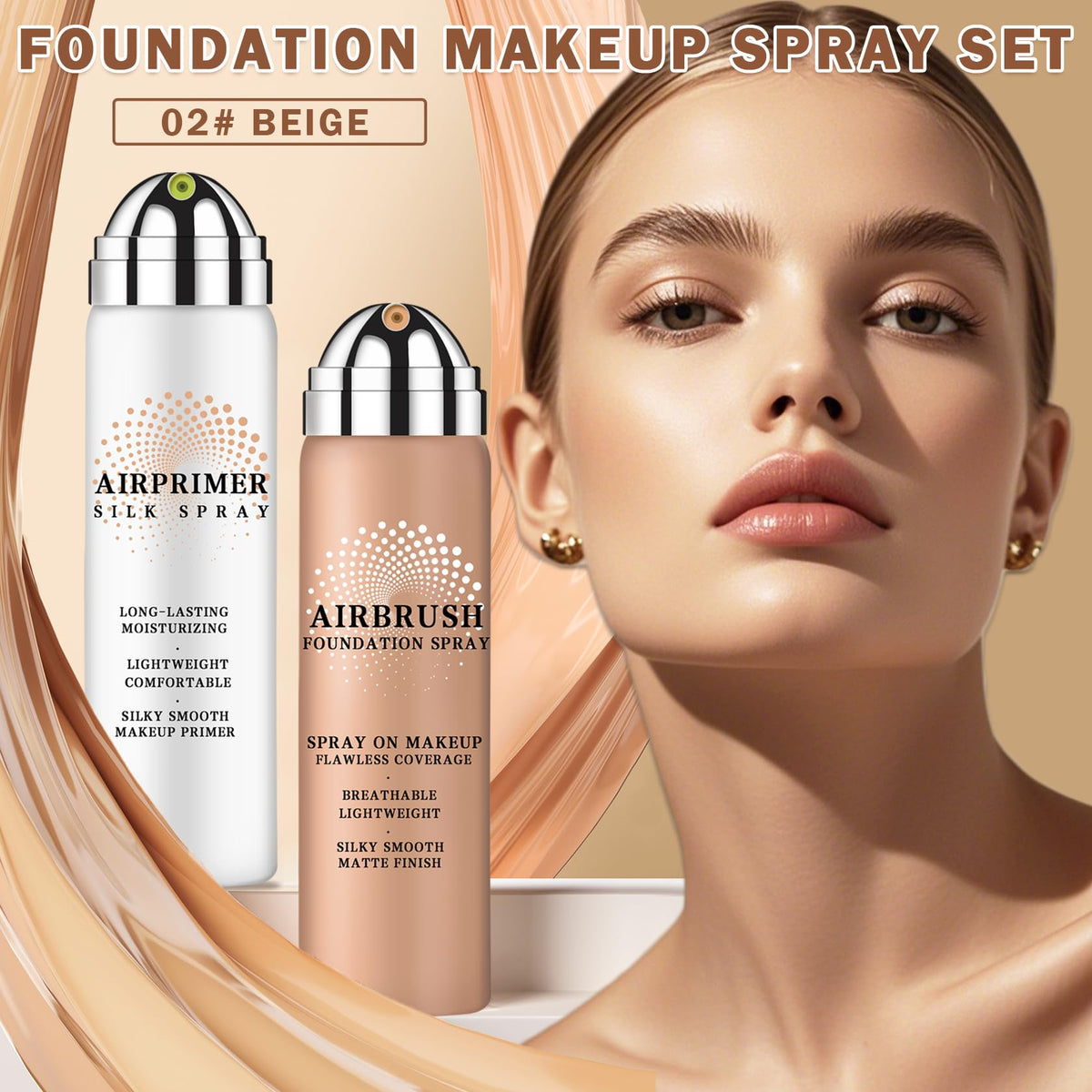 LZXLUKGIR primer bottle close-up illustrating moisturizing smoothing action