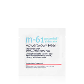 m-61 pad and product on vanity indicating easy daily skincare integration