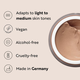 M. Asam application on hand demonstrating coverage and ease of spread benefit