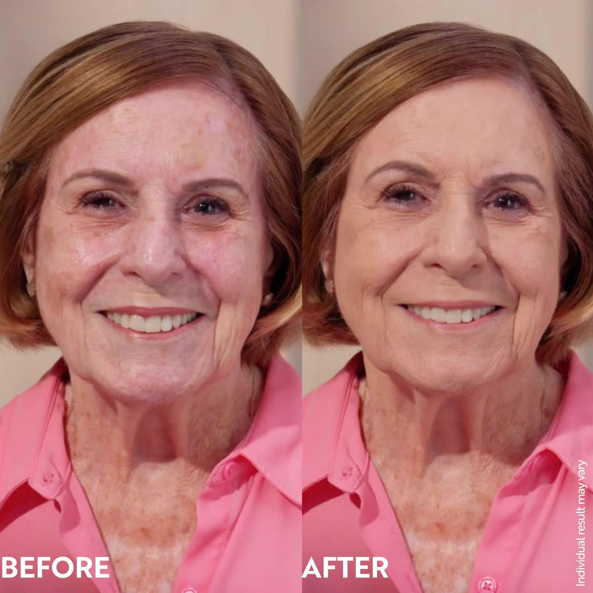 M. Asam mousse being blended with a brush for buildable coverage