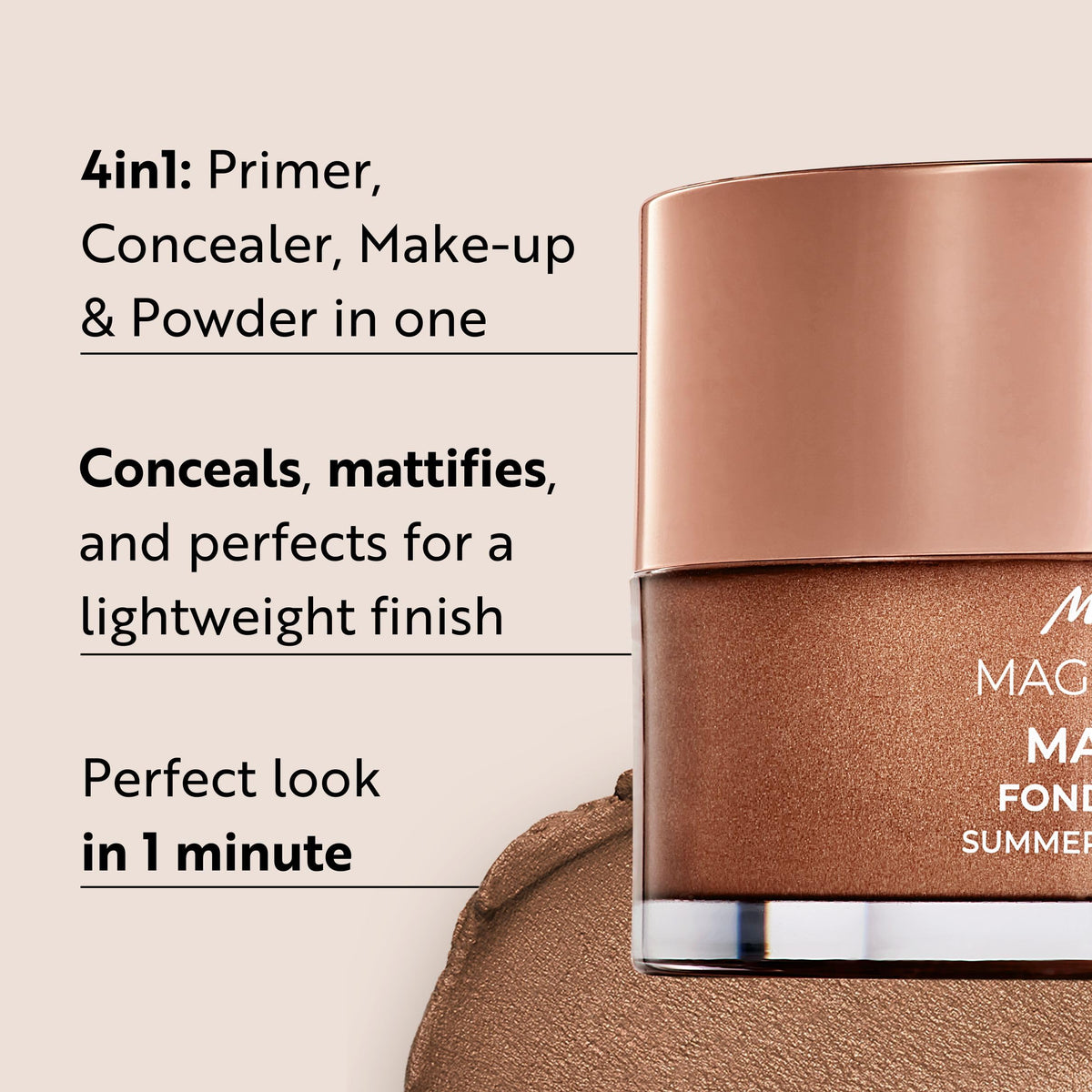 M. Asam mousse texture close-up demonstrating smooth blendability