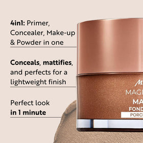 M. Asam mousse texture close-up showing silky finish and blendable consistency benefit