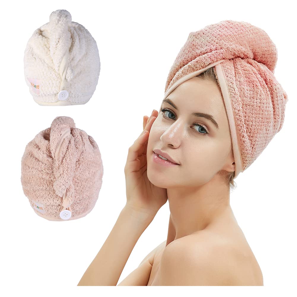 M-bestl front view of pink and beige towel pack shows two-color convenience
