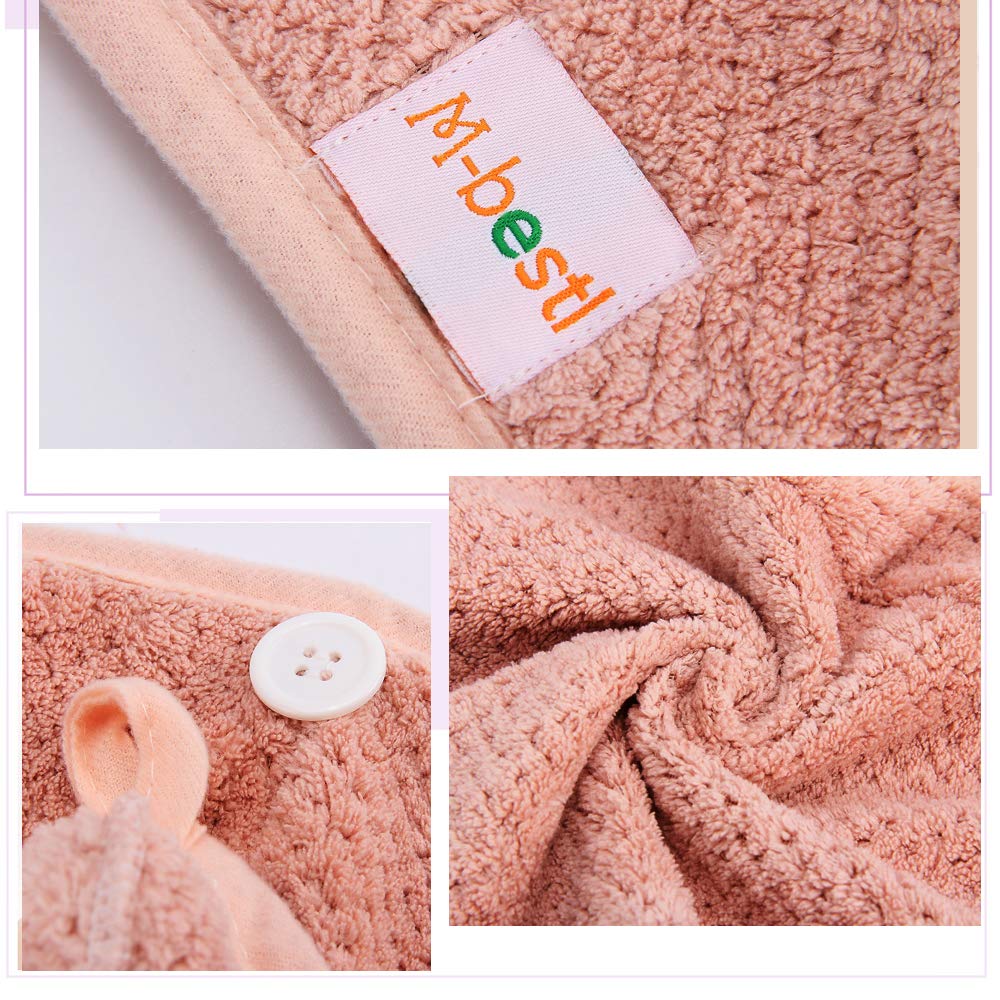 M-bestl towel beside hairbrush showing size and coverage for long hair