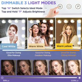 M MIVONDA side profile showing slim frame and stable support for compact vanities benefit