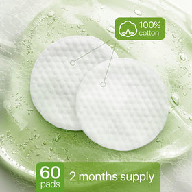 M-REDI close-up of a single saturated cotton pad ready for exfoliation