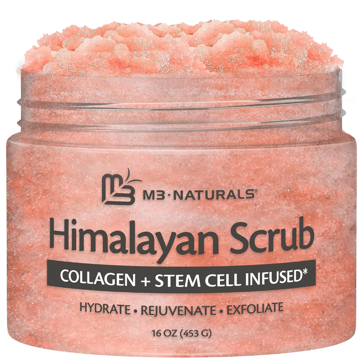 M3 Naturals jar front label showing product name and scent, clear benefit visible