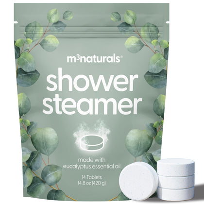 M3 Naturals front packaging showing eucalyptus steamers and benefits