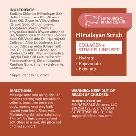 Close-up texture of M3 Naturals Himalayan salt scrub showing grain and oil for smoothing