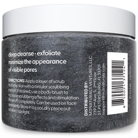 M3 Naturals close-up of gritty charcoal texture revealing effective exfoliation