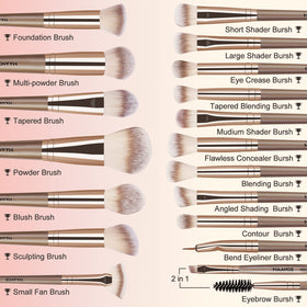 MAANGE close-up of soft synthetic bristles showing smooth blending benefit