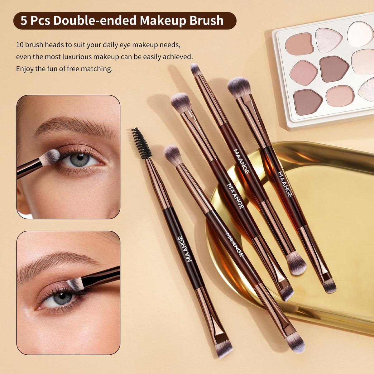 MAANGE brush in use applying foundation for even, streak-free finish