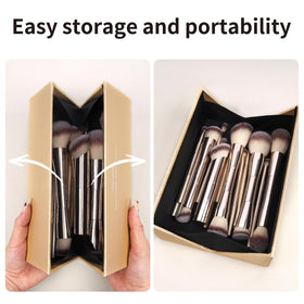 MAANGE brushes flatlay highlighting full 20-piece set for comprehensive application